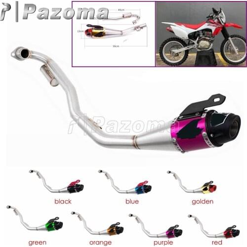 Motorcycle Exhaust Pipe Muffler System For Honda CRF230F 230F Aluminum MX Motocross Racing Dirt Bike Muffler Pipe Kit 2008-2020