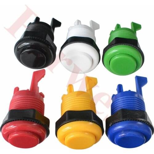20PCS/Lot Happ Style Standard American Push Buttons(Short one) With Microswitch For Arcade Machine Mame Jamma PC Games