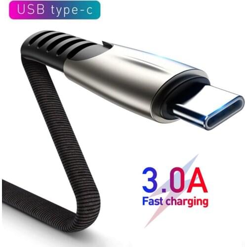 USB Type C Phone Cable For Samsung S21 S20 S10 S9 Plus A50 A70 A51 A71 OPPO Reno 4 5 6 Pro USB Fast Charging Cable Type-C Cable