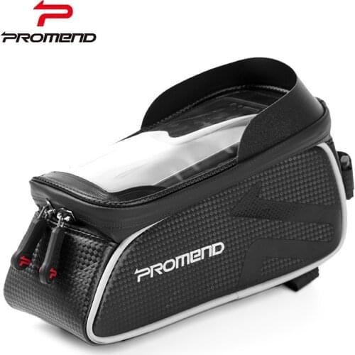 Bicycle front bag waterproof PU for 6.2 inches or less mobile phone TPU touch screen headset tool bag mtb bikini storage bag