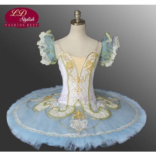 Women Nutcracker Ballet Tutu Blue Bird Swan Lake Professional Ballet Classical Ballet Tutu For Girls Pancake Tutu LD0004
