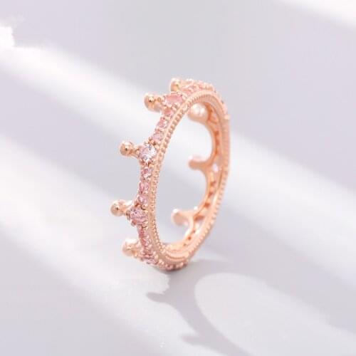 Rose Enchanted crown rings 925 sterling Silver rings for women silver 925 jewelry ring anillos Memnon fine Jewelry wholesale