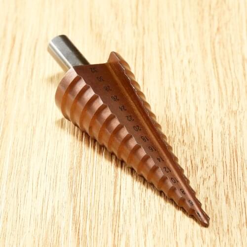 1Pc 4mm-32mm Hex Shank HSS-Co M35 Steel Spiral Groove Step Cone Drill Bit Stainless Steel Metal Wood Hole Cutter Power Tools