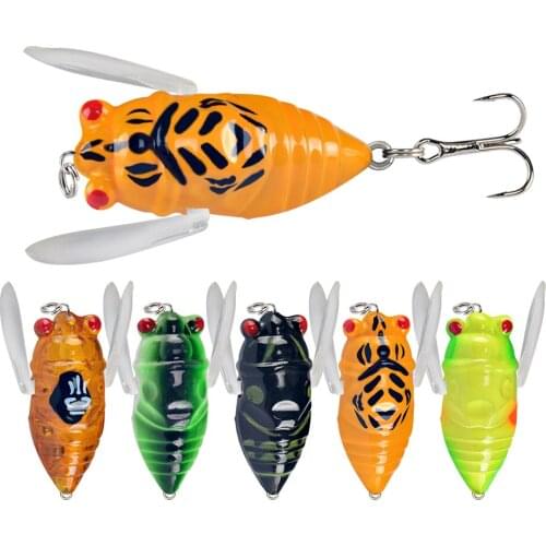 1pcs Fishing Lures 4cm 6g Lifelike Cicada bait 3D eyes Swimbait Crankbait Wobblers Fishing Tackle Quality Good Fishing Bait