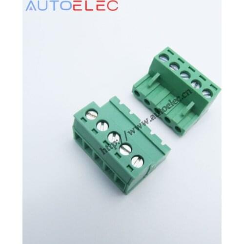 50pcs 5.08mm Pitch 5 Pins male&female Pins PCB Electrical Screw Terminal Block Connector wire terminals pin header &socket