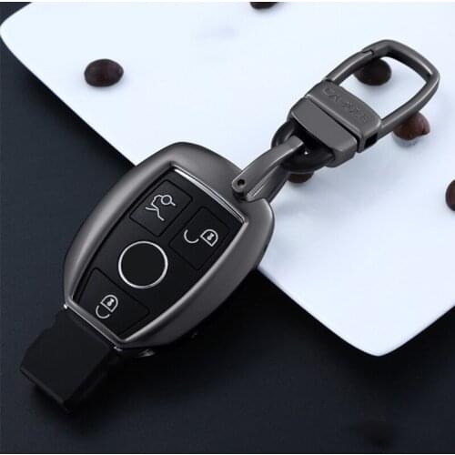 Aluminium alloy Car Accessories car key cover fob case key shell For Mercedes Benz W203 W204 W212 GLK300 CLS CLK CLA SLK S C180