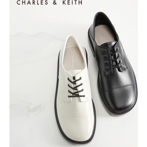 CHARLES＆KEITHNew Arrival for Spring 2021 CK1-71680038 Ladies Classic Derby Shoes