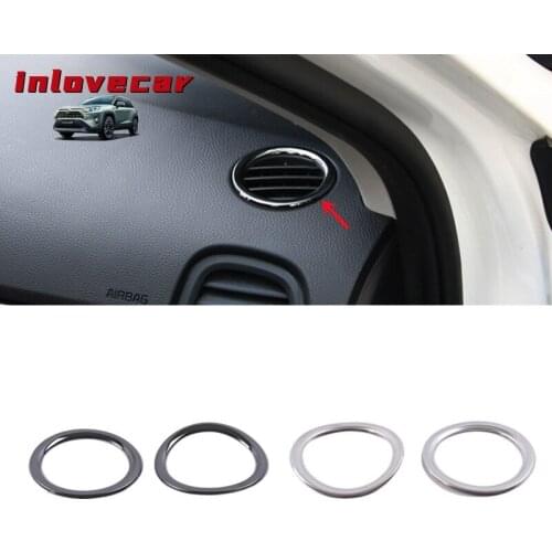 For Kia Rio 4 x line Accessories air outlet circle cover x-line interior mouldings car-styling Stainless trim decoration 2pcs