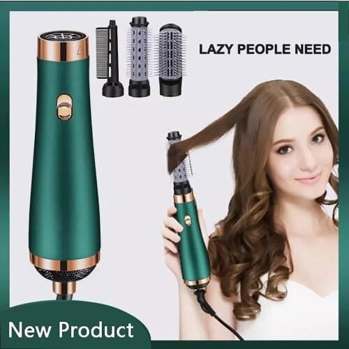 Hair Dryer Brush 5 In 1 Electric Blow Dryer Comb Hair Curling Wand Detachable Brush Kit Negative Ion Straightener Hair Curler#g4