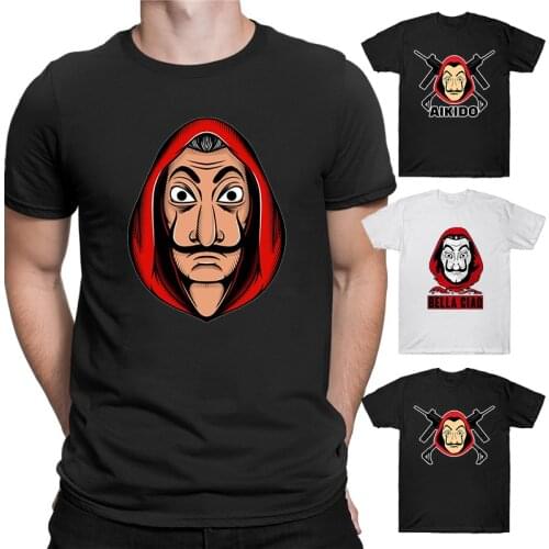 House of Paper Money Heist La Casa De Papel Funny Design T Shirt High Quality Cotton Casual Short Sleeve Tops for Men