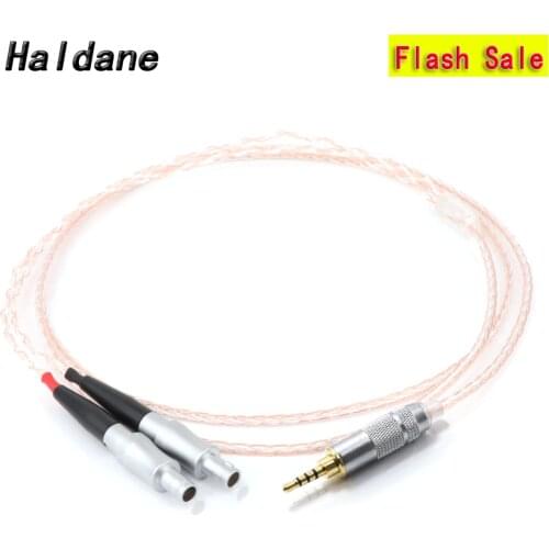 Haldane HIFI 2.5/3.5/4.4mm/XLR Balanced Crystal Single Copper Silver MixedHeadphone Upgrade Cable Cable for HD800 HD800S HD820