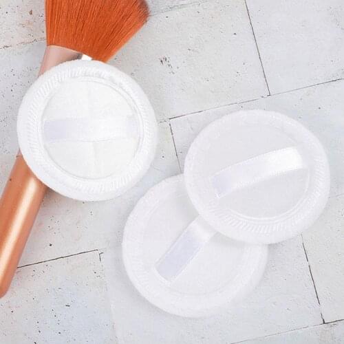 Round Satin Cloth Pressed Ribbon Dry Powder Puff Loose Puff Dry Powder Beauty Powder Tool R1Q3