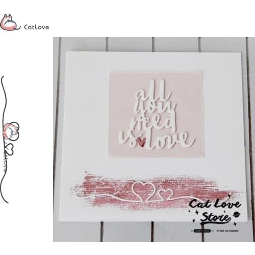 Love Strip Heart Metal Cutting Dies Stencils For DIY Scrapbooking Paper Card Decorative Craft Dies Embossing Die Cuts New 2019