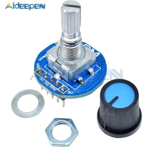 DC 5V Rotary Encoder Potentiometer Module Sensor Development Round Audio Rotating Potentiometer Knob Cap For Arduino