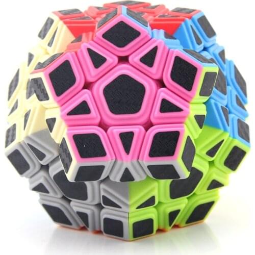 Moyu Mofangjiaoshi Meilong Megaminx Magic Cube Carbon fiber Stickers Dodecahedron Neo Speed Magic Cube Twist Educational toys
