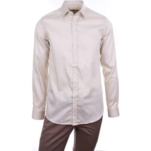 Gentilbay Mens Basic Lcyra Sateen Cotton Fabric Red Slimfit Sport Long-Sleeve Formal Dresses Dress LCS001 Shirt