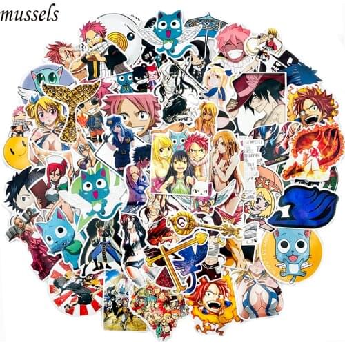 60Pcs Animation Fairy Tail Sticker Scrapbooking For Refrigerator Motorcycle Computer Skateboard Guitar Toy Luggage Child Sticker