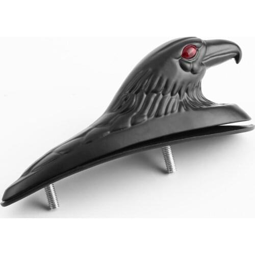 New Chrome Eagle Head Shape Design ATV Front Fender Frame Ornament Front Fender Accent Piece for Motorcycle Motorbike Car Bonnet