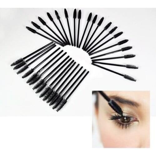 100Pcs One-Off Disposable Eyelash Brush Mini Mascara Wand Applicator Makeup Brush Cosmetics Tool