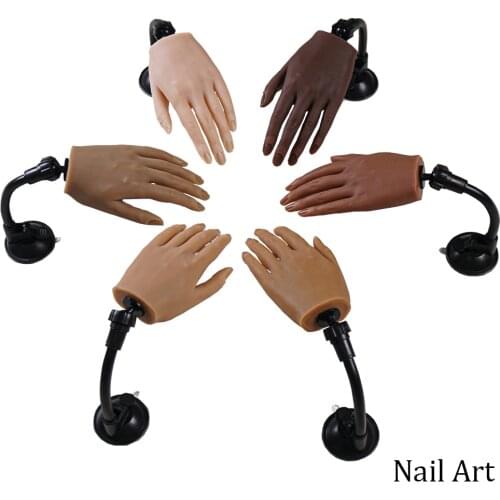 Nail Art Practice Hand for Acrylic Nails With Stand Holder and Flexible Finger Adjustment Display Model