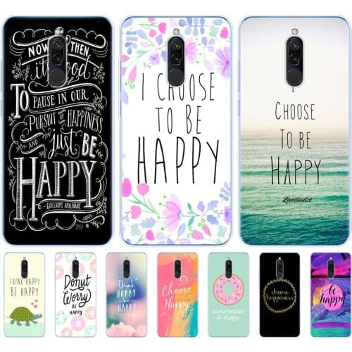 Silicon cover for redmi 8a 8 for xiaomi redmi note 8 PRO 8T 9S case for mi 10 PRO NOTE 10 PRO MI 9 lite Think Be Happy Choose