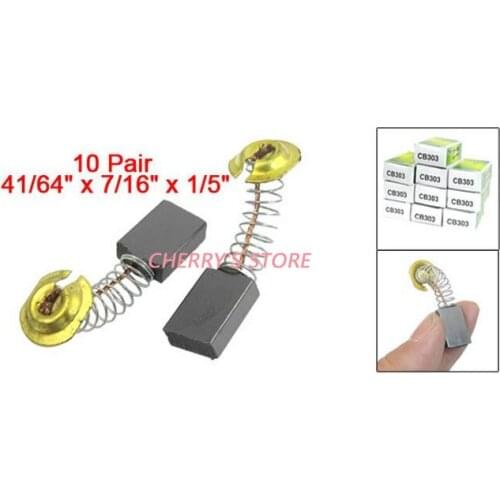 10 Pair 41/64" x 7/16" x 1/5" Carbon Brushes Replacement for Makita CB303