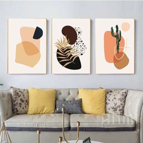 Contemporary Abstract Art Geometric Boho Style Posters Prints Nordic Canvas Painting Picture Decor