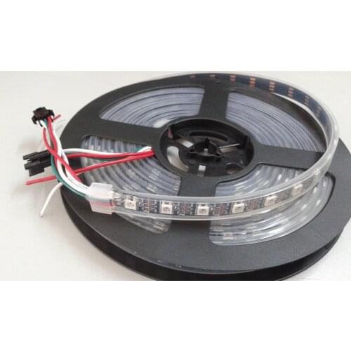 Change Color rgb LED Strip WS2812B ic DC5V 60pixels/M 60IC/M IP67 Waterproof rgb led tape SMD 5050 flexible led ribbon