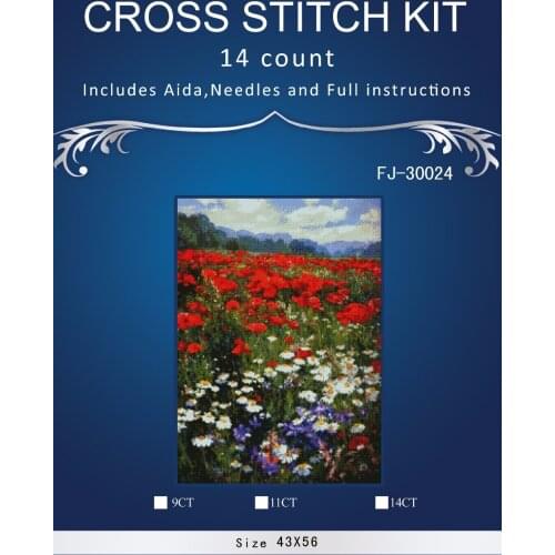 Top Quality Lovely Hot Sell Counted Cross Stitch Kit Old World Holiday Ornaments Similar DMC fj-30024 poppy park