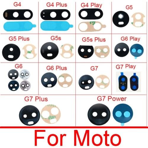 Back Camera Glass Lens For Motorola Moto G4 G5 G5s G6 G7 Plus Play Power Rear Main Camera Glass Lens with Adhesive Sticker