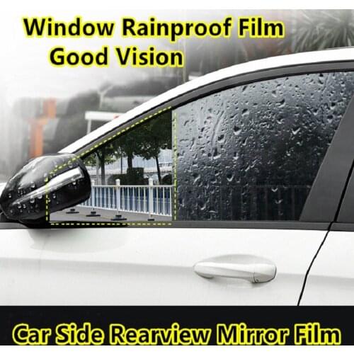 2 Pieces/Set Car Side Window Protective Film Rainproof Car Sticker Anti Fog Membrane Anti-glare Waterproof Clear Film