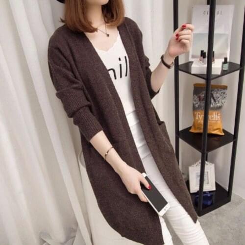 2021 Womens Casual Long Cotton Sweater Cardigan Female Soft Comfortable Solid Free Tops Ladies Loose Thin Knitted Cardigan H216