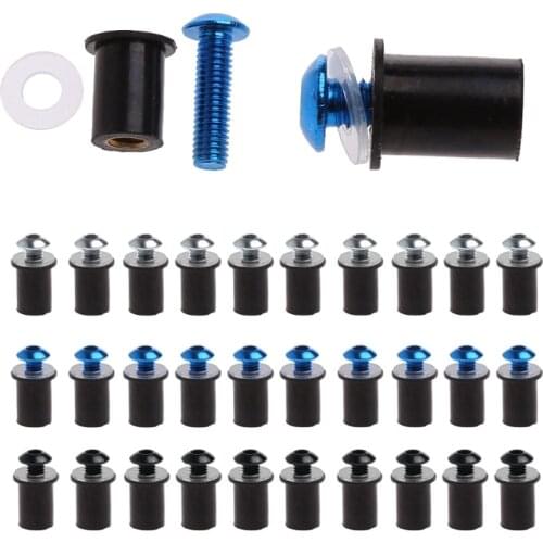 1 Set 10Pcs Universal Windscreen Windshield Bolts Screw For Honda Suzuki Yamaha Kawasaki