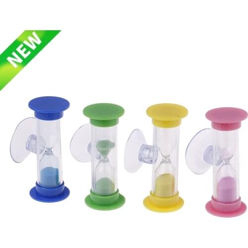 2 Minutes Mini Glass Sand Clock For Teeth Gadget Toothbrush Swivel Sand Timer Shower Timer Multicolor Kids Hourglass 1Pc