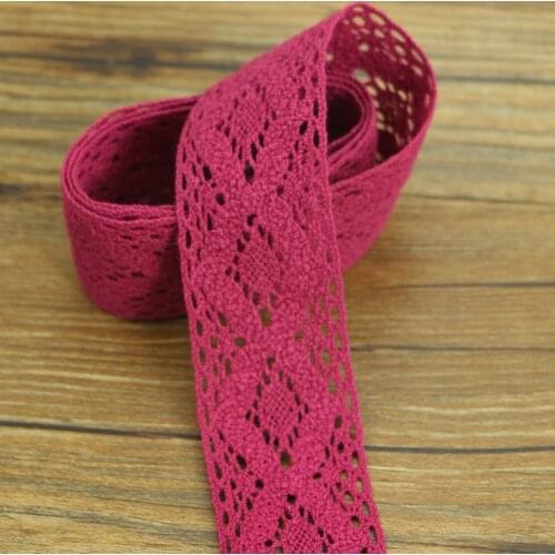 1 yards high quality pink cotton lace sewing, household accessories, DIY materials, wedding decoration