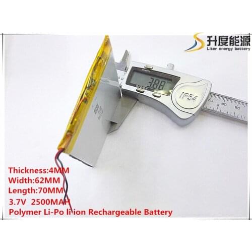 10pcs [SD] 3.7V,2500mAH,[406270] Polymer lithium ion / Li-ion battery for TOY,POWER BANK,GPS,mp3,mp4,cell phone,speaker