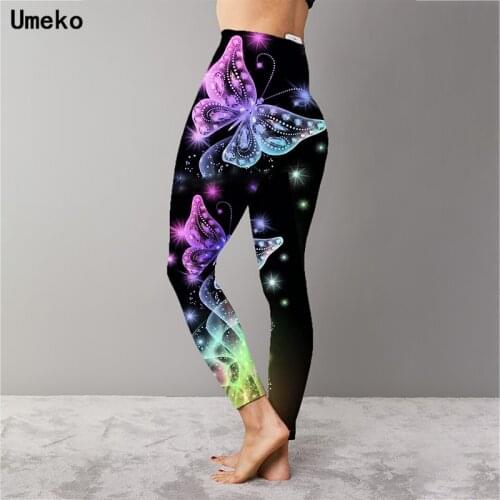 2021 NEW High Waist Leggings Push Up Leggins Butterfly Print Women Fitness Running Gym Pants Energy Leggings Sport Girl Leggins