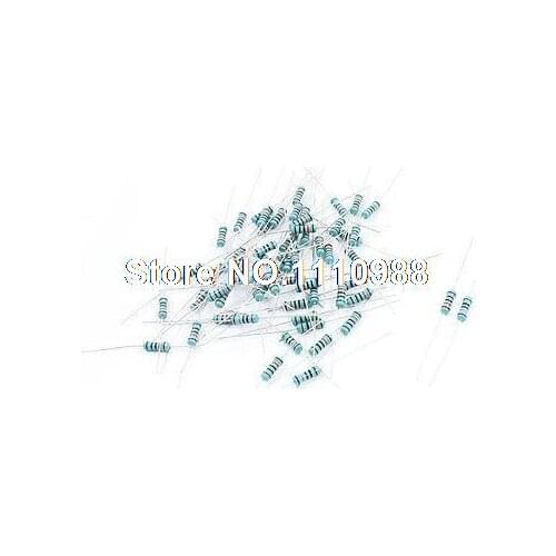 50 Pcs 1/2W Watt 100K Ohm 1% Tolerance Axial Lead Metal Film Resistor