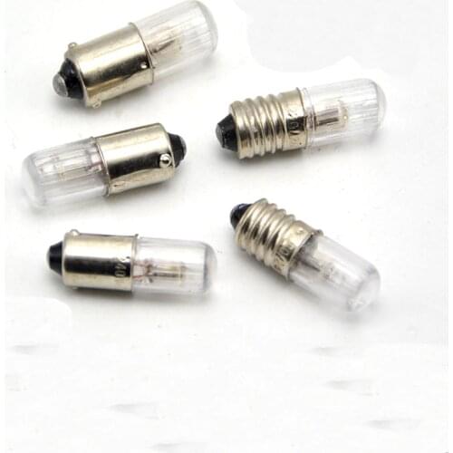 6.3V 12V 24V 36V B9 E10 Machine Button Signal Indicator Bulb Bayonet Screw Small Lamp Light