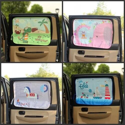 Car Cartoon Curtain Sun Blocking Car Curtain Car Side Blocking Tensile Sunshade Curtain For Children In Summer Car Accessories