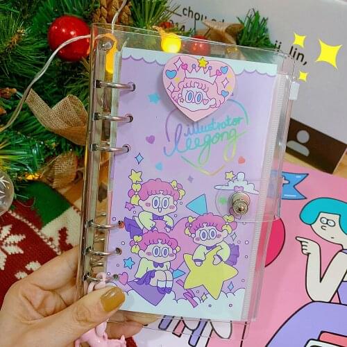 DIY Notebook Planer Kawaii Journal Girl 's Diary Organizer Cute Book Super Star Student Daily Weekly Plan Stationery Gift