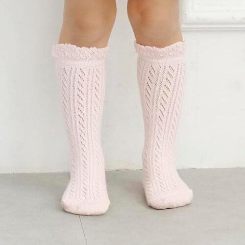 Newborn Baby Girl Socks Cotton Summer Infant Baby Knee High Socks for 0-6 Years 1 Pair Mesh breathable Socks Cotton New