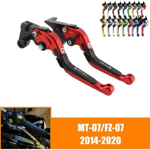 For YAMAHA MT 07 MT07 MT-07 2014 2015 2016 2017 2018 2019 2020 CNC FZ-07 Motorcycle Adjustable Brake Clutch Lever Levers Folding