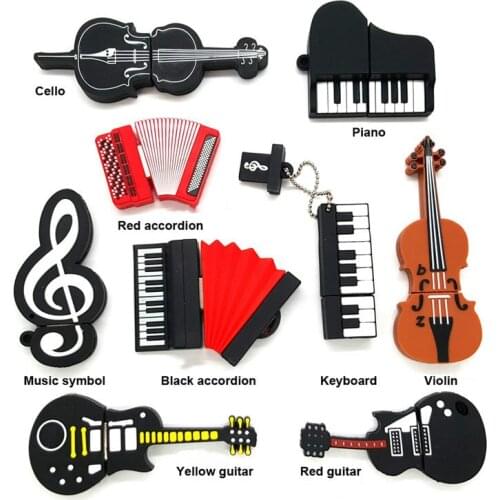 Wholesale Advertisement Creative Cartoon Musical note USB Flash Drive PVC Music Gift USB Flash Drive usb memory stick cute toy