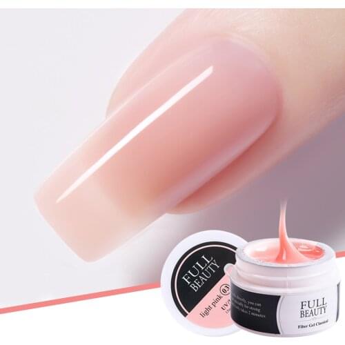 15ml UV Gel for Extension Nude Pink Clear White Poly Nail Gel Polish Quick Building Acrylic French Tips for Manicure GL1623