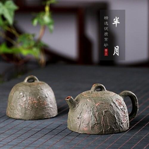 Clay pot wholesale manufacturer original mining mud pure hand-made Shenqun half moon tea gift box one for distribution