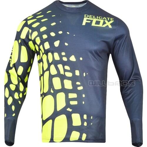 Delicate Fox 360 Rohr Airline Yellow Jersey Motocross Enduro ATV DH BMX Motorcycle Dirt bike Offroad Racing
