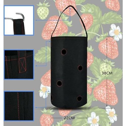 Creative Flower Planting Bag Hanging Non-Woven Practical Balcony Multi-Port Container Bag Spring Sweet Potato