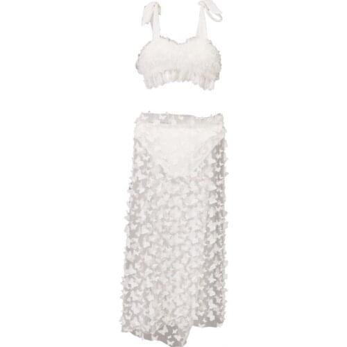 Swimsuit Split Blackless Bikini Low Waist Swimwear Set for Bathing