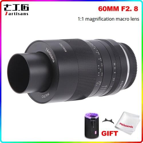 7artisans 60mm f2.8 1:1 Magnification Macro Lens Suitable for Sony E-mount / Fuji / M4/3 Mount Mirrorless Camera A6500 A6400